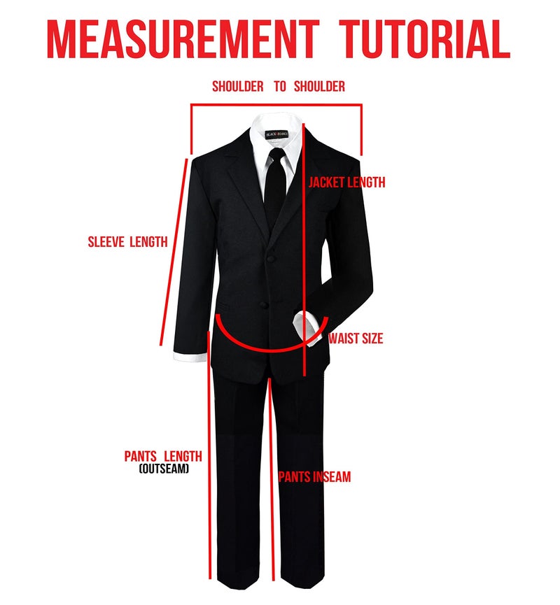 Black n Bianco Boys' Formal Black Suit with Shirt and Vest (20, Black) - Image 3